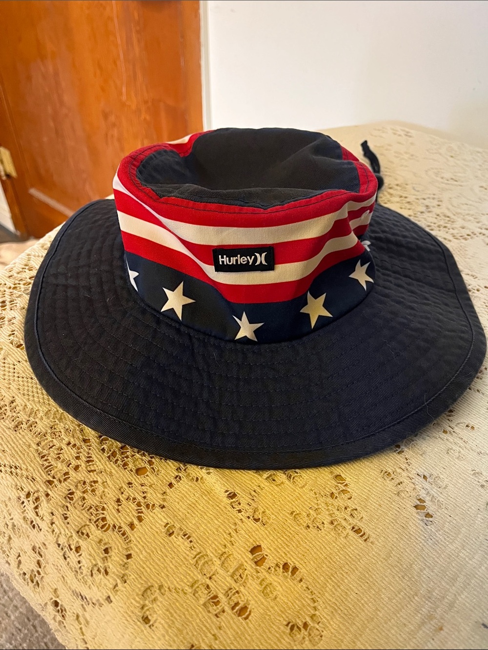 Hurley Patriotic Bucket Hat in Navy, Red & White